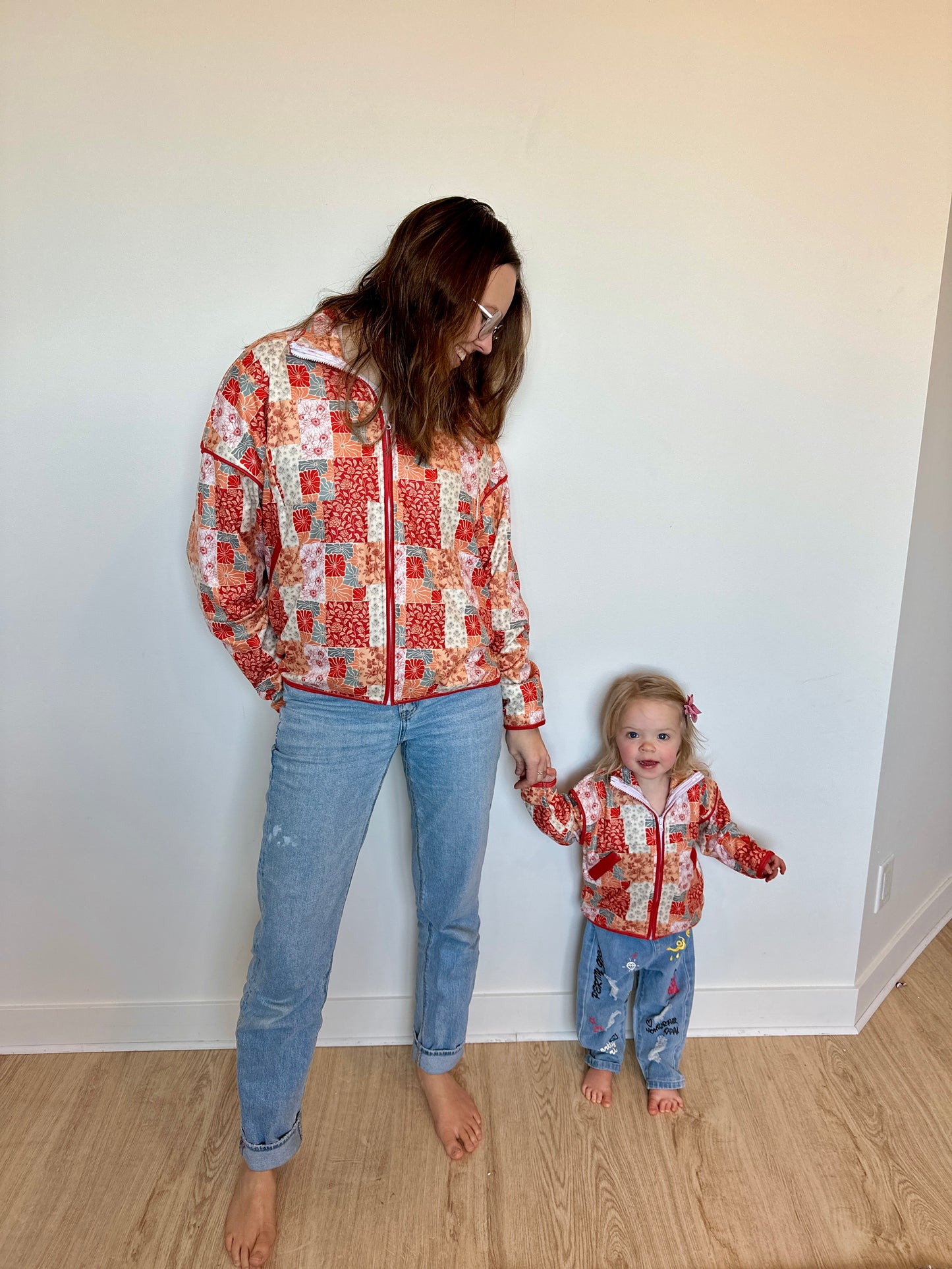 Flower Quilt Patterned Jacket (Infant/Child/Toddler)