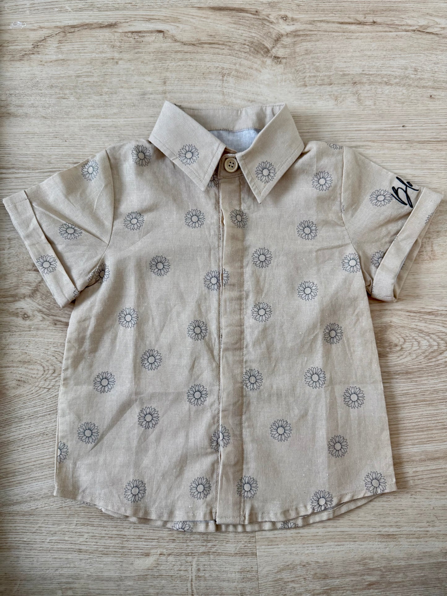 Sunflower Casual Button Up (Infant/Toddler/Kids)