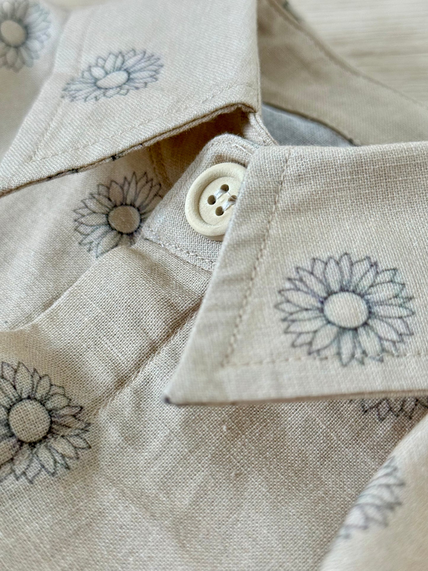 Sunflower Casual Button Up (Infant/Toddler/Kids)