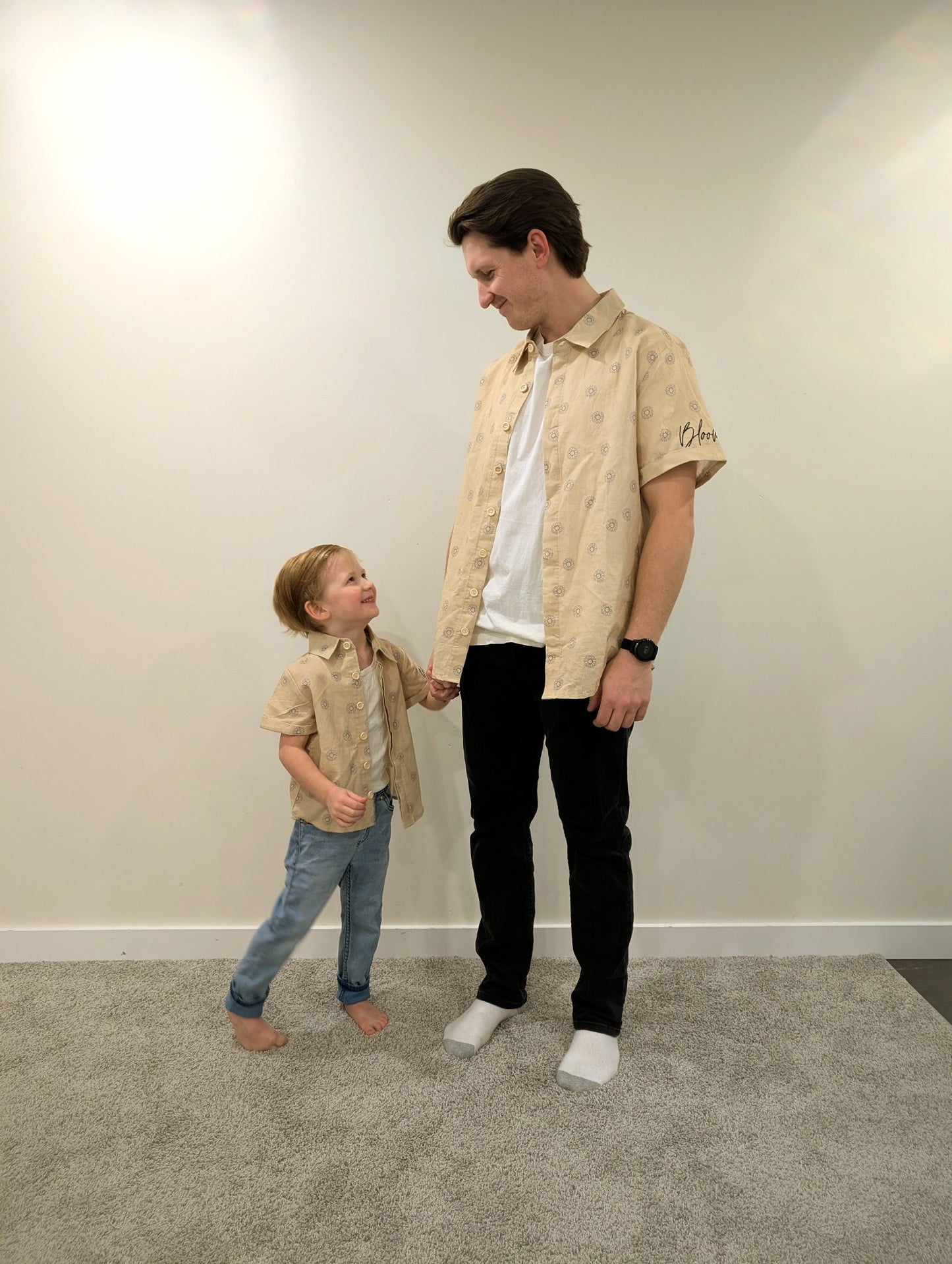 Sunflower Casual Button Up (Infant/Toddler/Kids)